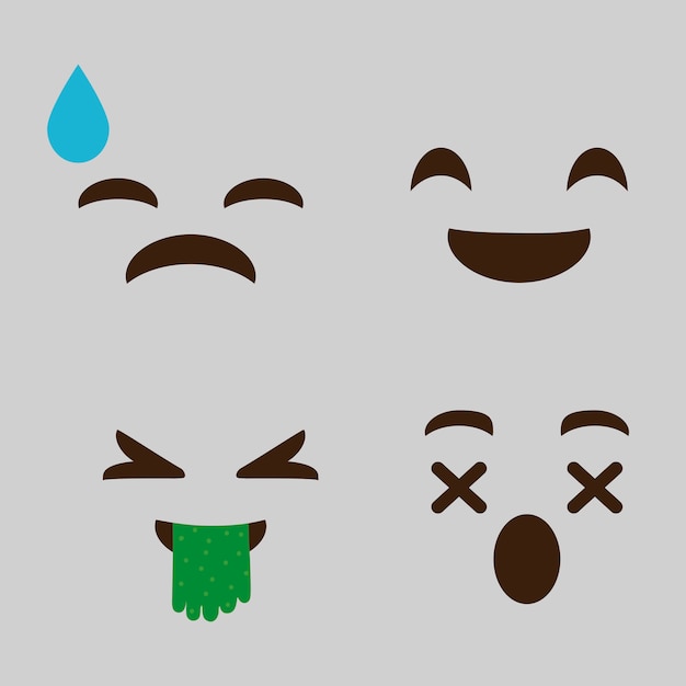 Vector expressions cartoon faces