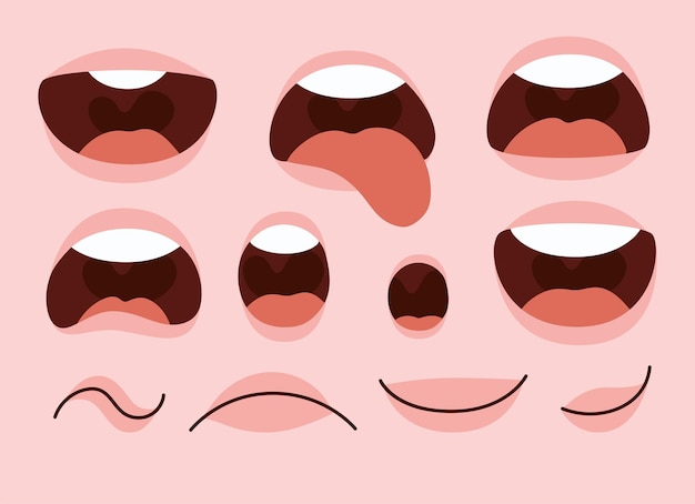 Vector expressions happy mouth