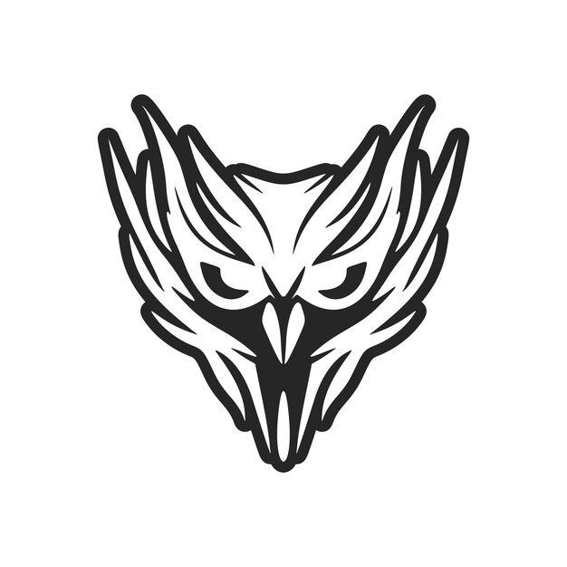 The exquisite black owl logo Isolated