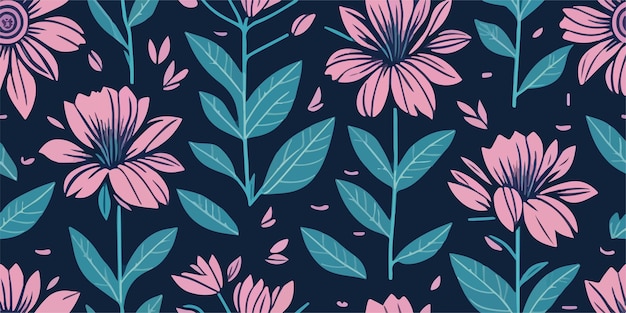 럭셔리 디자인을 위한 멋진 분홍색 장미 패턴 터 일러스트레이션