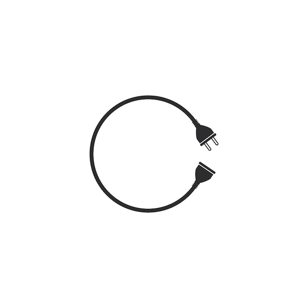 Vector extension cord simple vector icon illustration