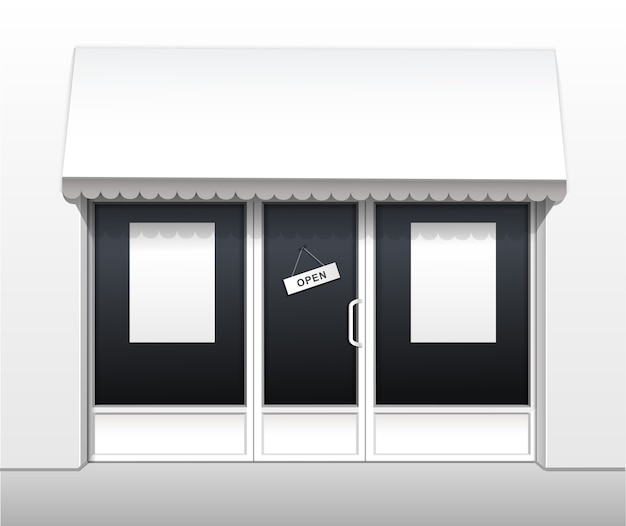 Vector exterior of restaurant cafe shop front