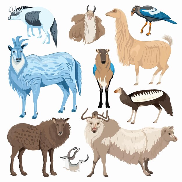 Extinct species Wild mammal animals and birds