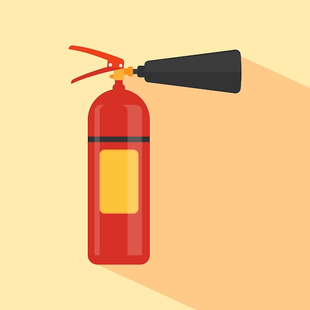 Vector extinguisher flat icon isolated on background. vector illustration. eps 10.