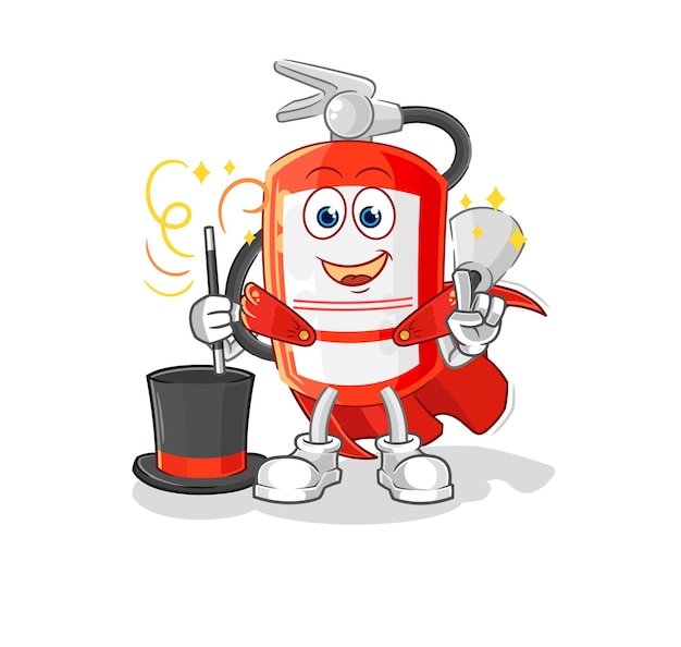 Extinguisher magician illustration character vector
