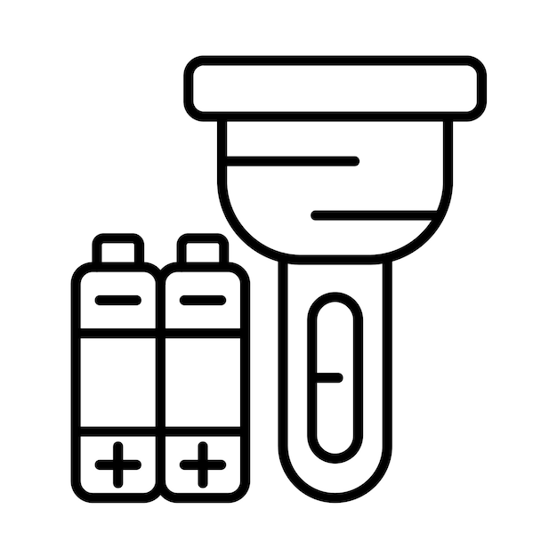 Vector extra batteries line illustration