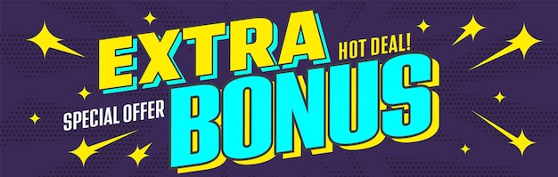 Vettore banner offerta speciale bonus extra