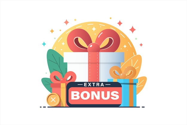 Offerta speciale di bonus extra poster dell'etichetta di bonus extra.