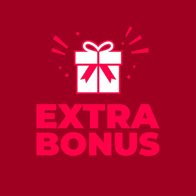 Extra bonus speciale aanbieding met geschenkdoosbanner