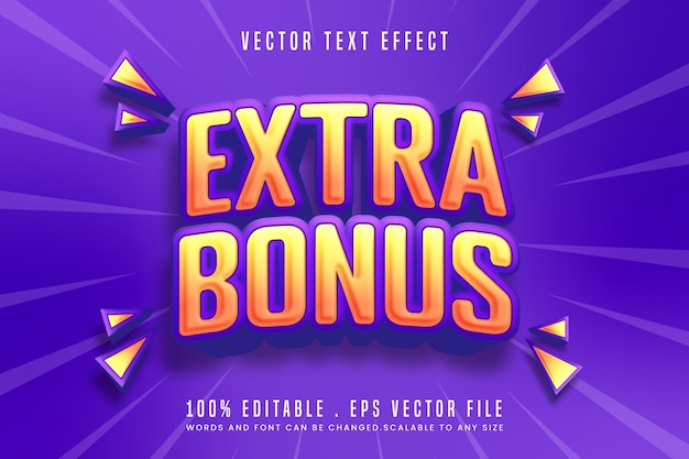 Extra bonus text effect editable font style