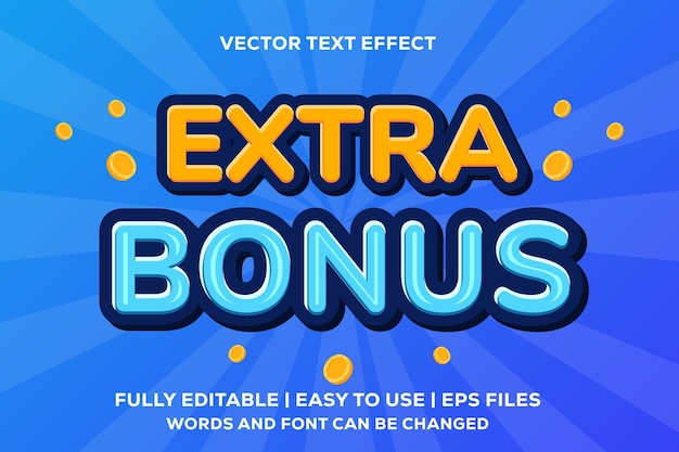 Extra bonus vector text effect fully editable