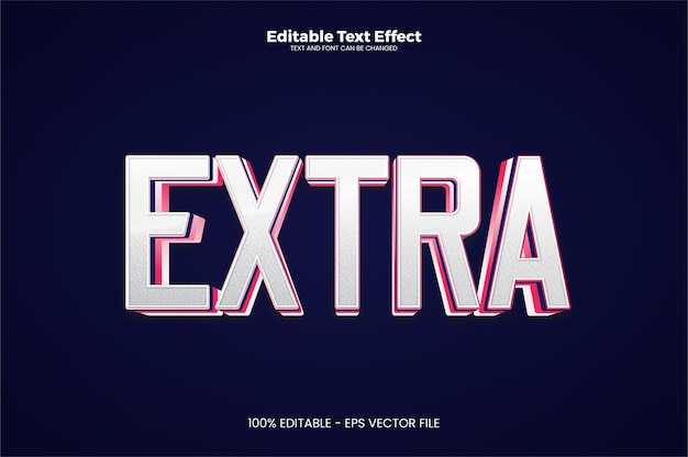 Extra editable text effect in modern trend style Premium Vector