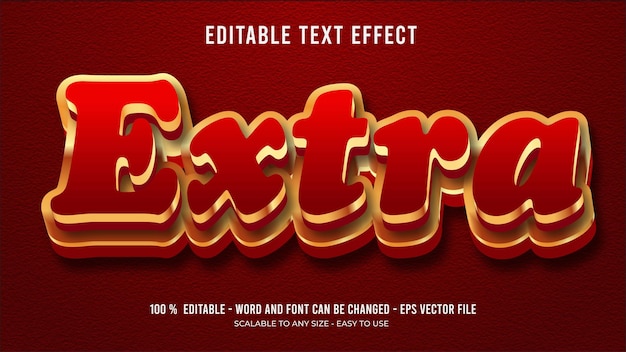 Extra editable text effect