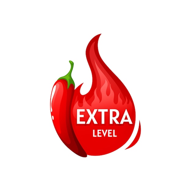 Extra level of chilli pepper spicy flavor strength