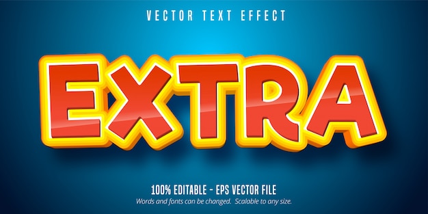 Extra text effect, editable font style