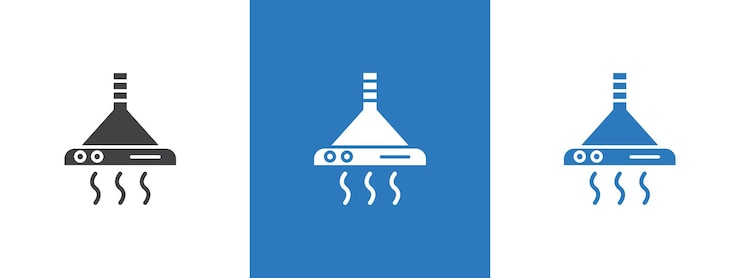 Vector extractor hood icon thin line illustration