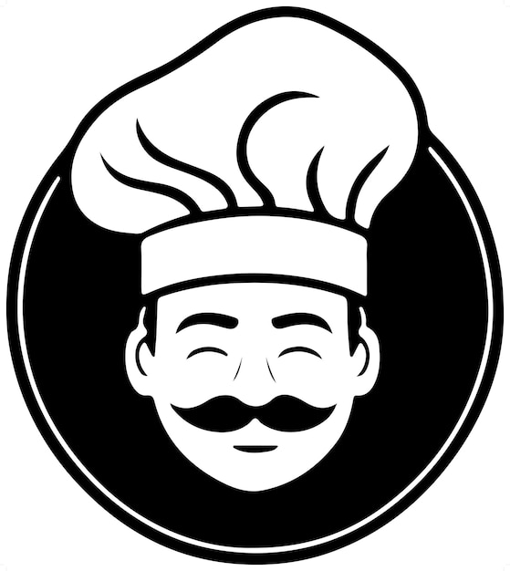 Extraordinary lovely chef emblem vector logo art