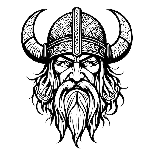 Extraordinary and lovely Viking emblem vector art