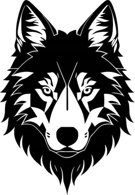 Extraordinary and powerful wolf emblem art vector