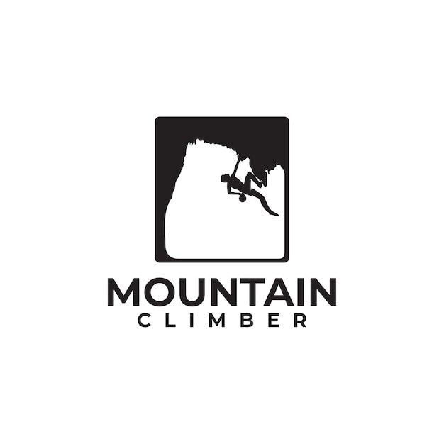 Extreem outdoor bergbeklimmer logo-ontwerp