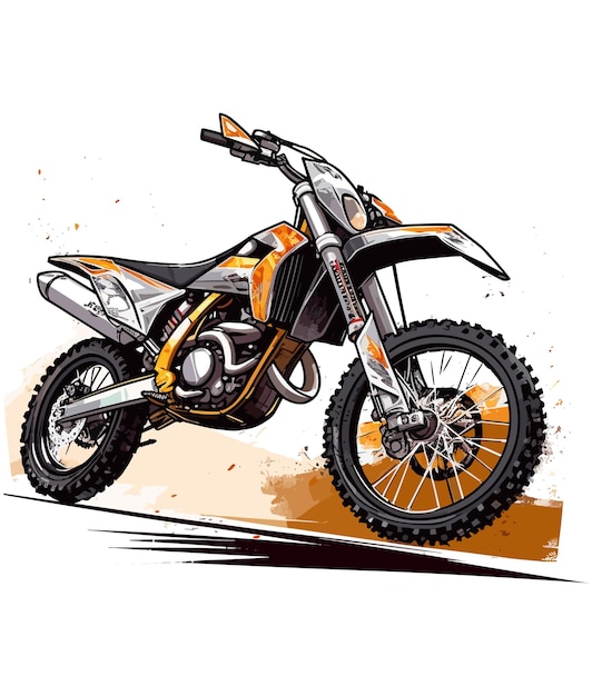 Extreme dirt bike illustration on white background dirt bike illustration