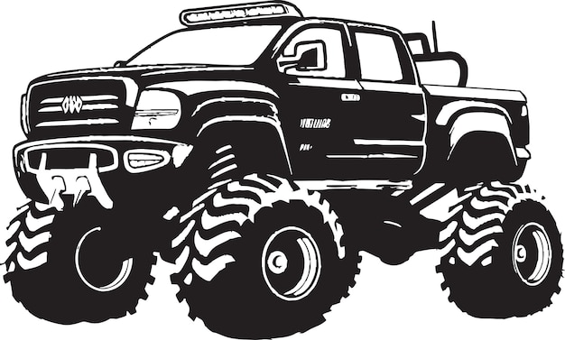 Vector extreme monster truck graphics