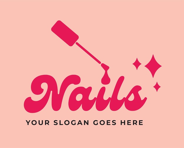 Extreme nails logo design