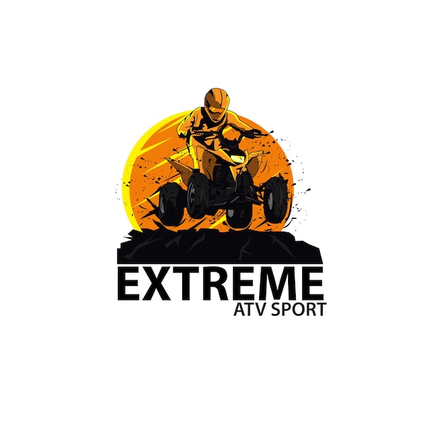 Vector extreme sport atv