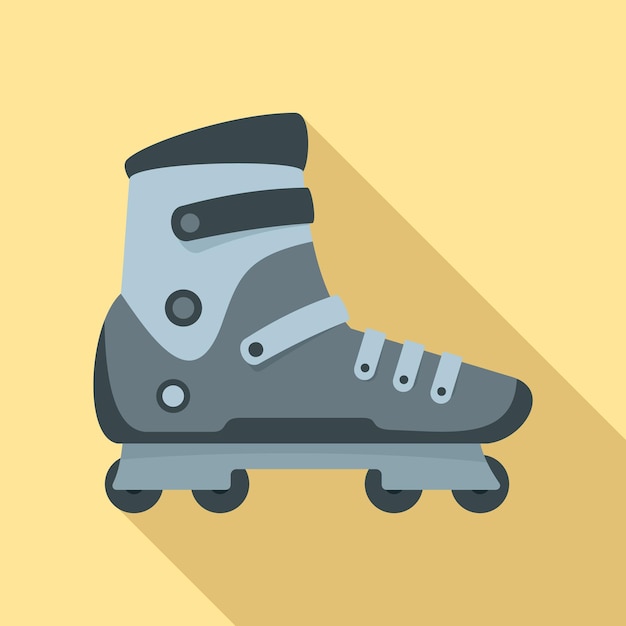 Extreme sport inline skates icon Flat illustration of extreme sport inline skates vector icon for web design