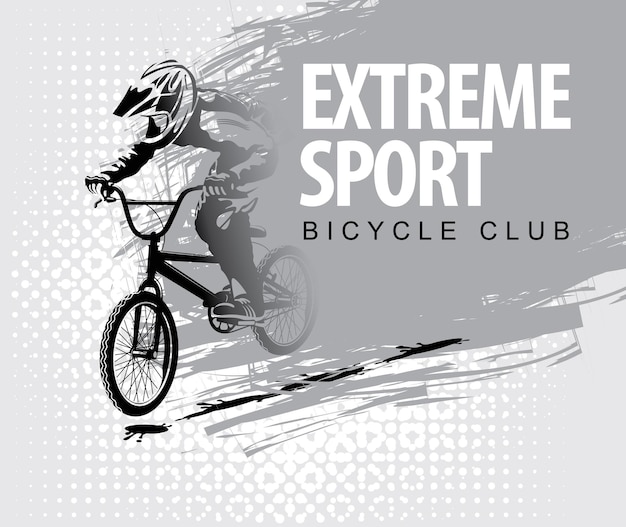 extreme sportposter met fietser