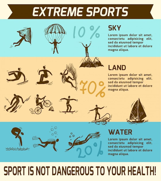 Extreme sports infographic