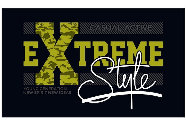 Экстремальный стиль винтажный типографический дизайн в векторной иллюстрации футболки, одежды и других целей