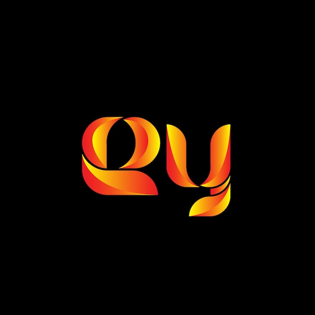 шаблон дизайна логотипа векторного градиента ey