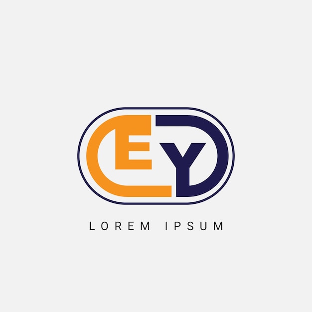 Vector ey or ye letter initial logo design vector template