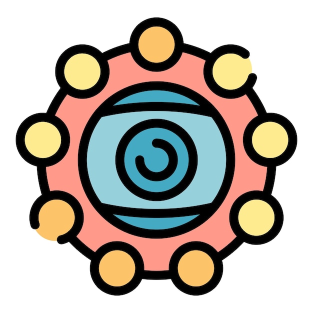 Icona alchimia oculare profilo dell'icona vettore alchimia oculare colore piatto isolato