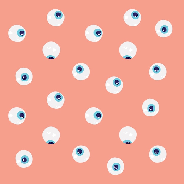 Vector eye balls looking at different directions pattern