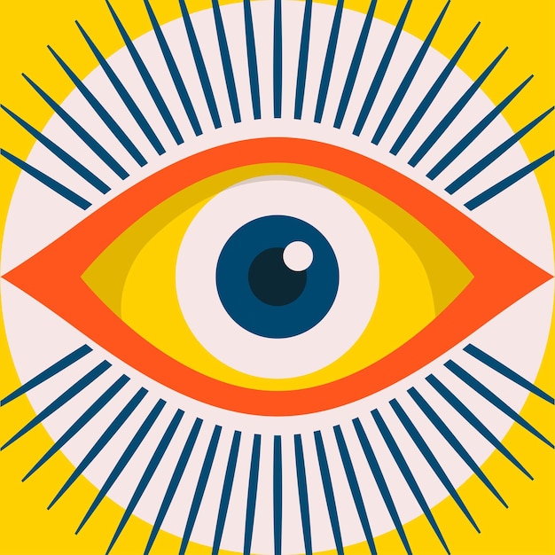 Eye card minimal 20s geometric style