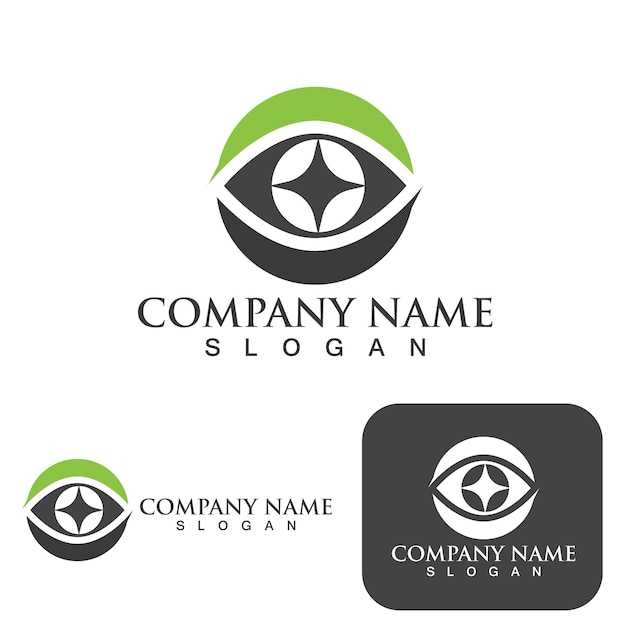 Eye care logo branding identiteit corporate