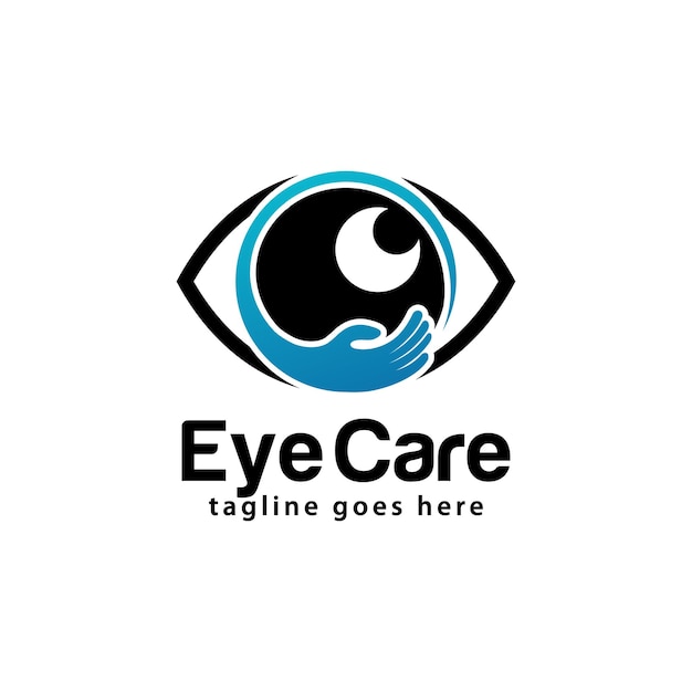 Vector eye care logo design template