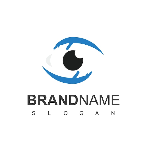 Eye care logo design vector