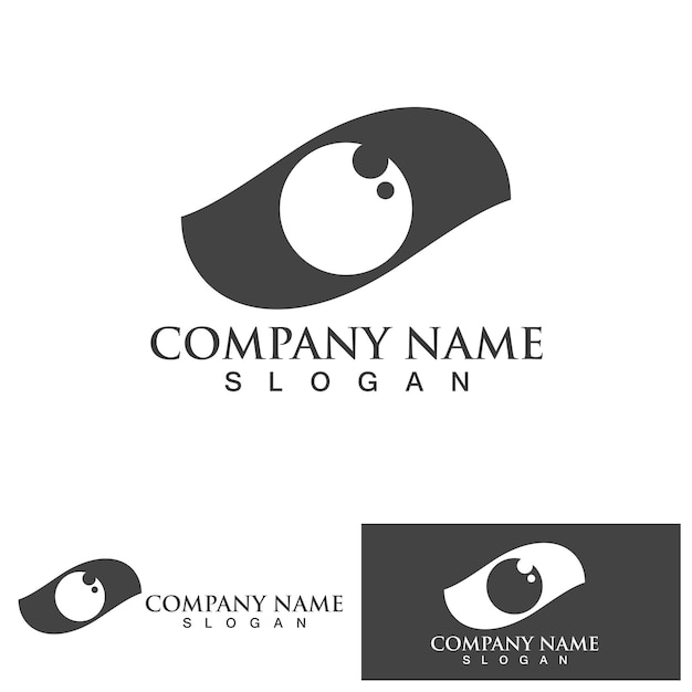 Дизайн векторного логотипа для ухода за глазами