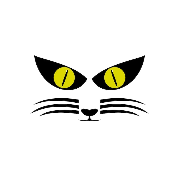 Disegno del logo del gatto degli occhi