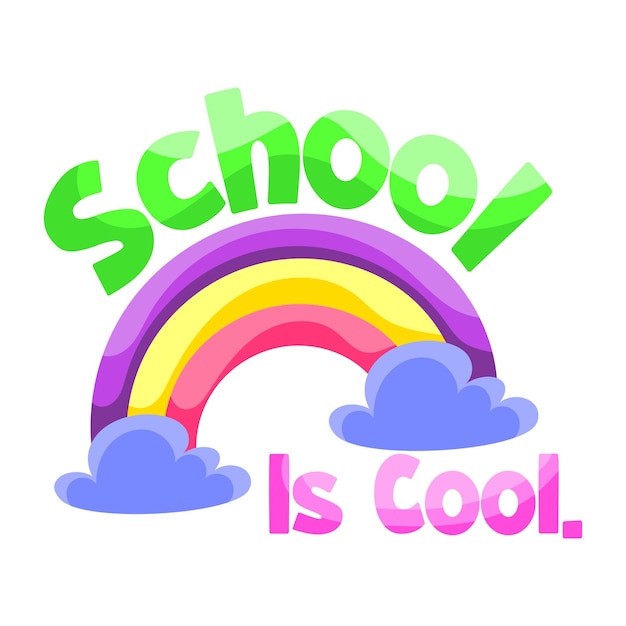 An eye catching icon of school is cool flat style