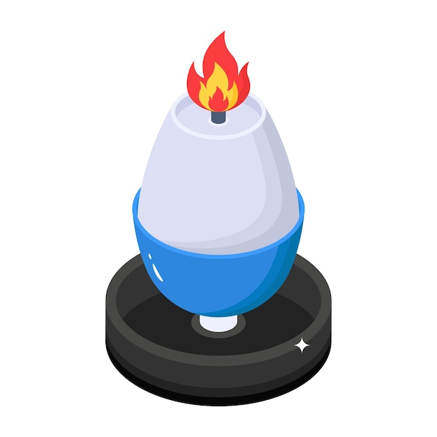 Vector an eye catchy isometric icon of candle