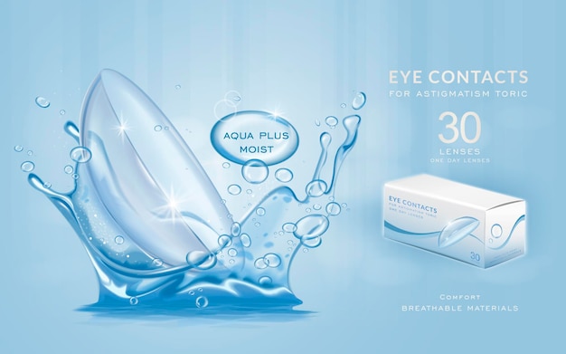 Шаблон рекламы глазных контактов