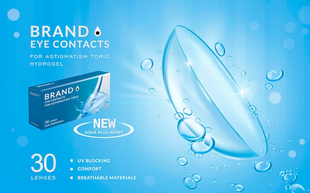 eye contacts ads template