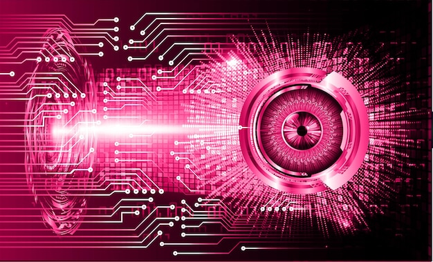 Eye cyber circuit future technology concept background vector