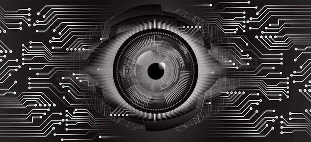 eye cyber circuit future technology concept background