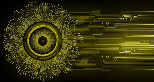 eye cyber circuit future technology concept background