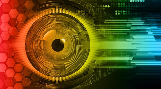 eye cyber circuit future technology concept background